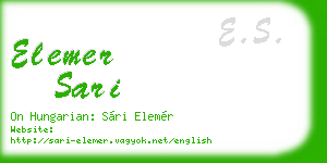 elemer sari business card