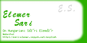 elemer sari business card